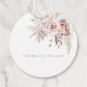 ゴージャスな赤面結婚フローラの感謝 フェイバータグ (裏面)