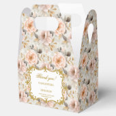 ゴージャスな赤面金ゴールド結婚フローラのサンキューボックス フェイバーボックス (オープン)