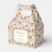 ゴージャスな赤面金ゴールド結婚フローラのサンキューボックス フェイバーボックス (正面サイド)