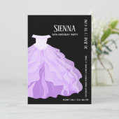 ゴージャスな輝きのドレス 招待状 (スタンド正面)