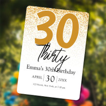 ゴージャスな輝き ボヘミアン女子 30歳の誕生日パーティーの招待状