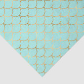 ゴージャスな金ゴールドとミントマーメイドスケール 薄葉紙 (詳細)