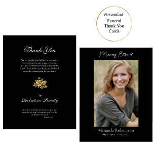 ゴージャスな金ゴールドバラ写真正教会 サンキューカード