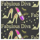 ゴージャスな金ゴールドファッションDIVA ファブリック (クローズアップ)