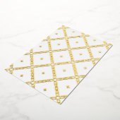 ゴージャスな金ゴールドフォイル格子ワークホリデーカード 箔シーズンカード (回転した状態)