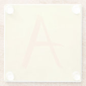 ゴージャスな金ゴールドモノグラム ガラスコースター (裏面)