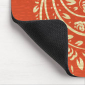 ゴージャスな金ゴールド素晴らしバガーリーーレトロフローラ マウスパッド (コーナー)