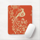ゴージャスな金ゴールド素晴らしバガーリーーレトロフローラ マウスパッド (マウス)
