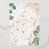 ゴージャスな金ゴールド結婚ズ 箔招待状 (裏面)