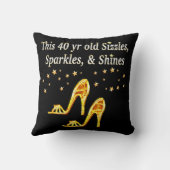 ゴージャスな金ゴールド40番目の靴の女王 クッション (裏面)