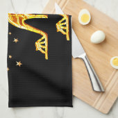 ゴージャスな金ゴールド60番目の誕生日 キッチンタオル (四つ折り)