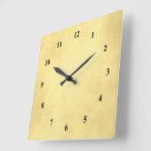 ゴージャスな金ゴールド スクエア壁時計 (傾斜)