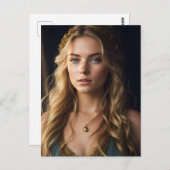 ゴージャスな金髪の女性 ポストカード (正面/裏面)