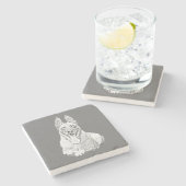 ゴージャスな鉛筆ベルギーマリーノイスマーブルコースター ストーンコースター (横)