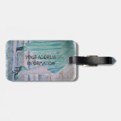 ゴージャスな階段ポーズラゲッパーソナライズされたジタグ ラゲッジタグ (裏面横)