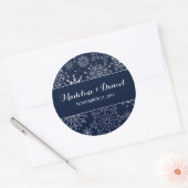 ゴージャスな雪の結晶結婚式用シール/シール ラウンドシール (封筒)