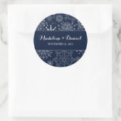 ゴージャスな雪の結晶結婚式用シール/シール ラウンドシール (バッグ)