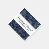 ゴージャスな雪結婚雪のナプキン スタンダードカクテルナプキン (角)