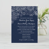 ゴージャスな雪 – 冬の結婚式の招待状 招待状 (スタンド正面)