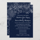 ゴージャスな雪 – 冬の結婚式の招待状 招待状 (正面/裏面)