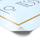 ゴージャスな青い花と金ゴールド座席表 フォトプリント            (角)