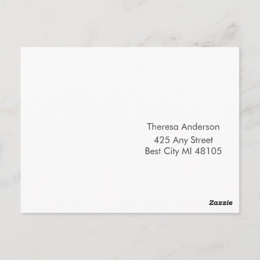 ゴージャスな青い花の日付はがきを保存 ポストカード (裏面)