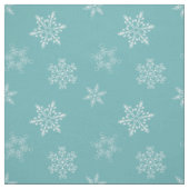 ゴージャスな青い雪のクリスマスパターン ファブリック (見本)