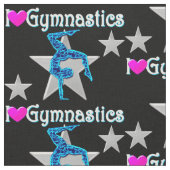 ゴージャスな青と黒の体操ファブリック ファブリック (クローズアップ)