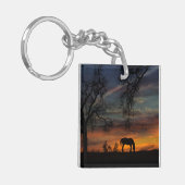 ゴージャスな馬の南西サンライズキーチェーン キーホルダー (正面左)
