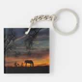 ゴージャスな馬の南西サンライズキーチェーン キーホルダー (裏面)