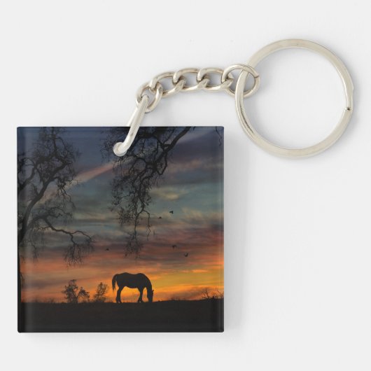 ゴージャスな馬の南西サンライズキーチェーン キーホルダー (裏面)