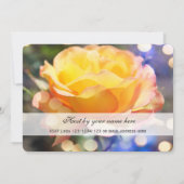 ゴージャスな黄色いバラの花クリスマスパーティー 招待状 (裏面)