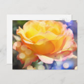 ゴージャスな黄色いバラの花。花の写真。 ポストカード (正面/裏面)