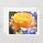 ゴージャスな黄色いバラの花。花の写真。 ポストカード (正面/裏面)