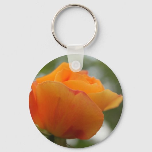 ゴージャスな黄色のバラの花写真。 キーホルダー (正面)