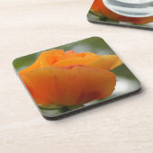 ゴージャスな黄色のバラの花写真。 コースター (左側)