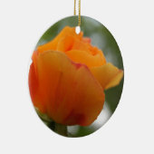 ゴージャスな黄色のバラの花写真。 セラミックオーナメント (右)