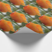 ゴージャスな黄色のバラの花写真。 ラッピングペーパー (角)