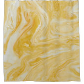 ゴージャスな黄色の白い大理石のシャワーカーテン シャワーカーテン (正面)