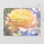 ゴージャスな黄薔薇の花記念日 ポストカード (裏面)