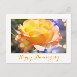 ゴージャスな黄薔薇の花記念日 ポストカード