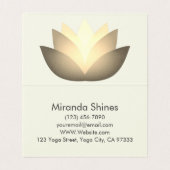 ゴージャスな黄金の蓮の花 名刺 (内部フラット)