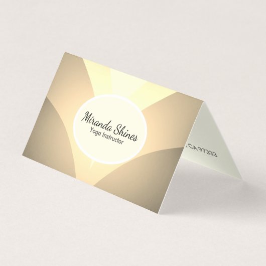 ゴージャスな黄金の蓮の花 名刺 (正面)