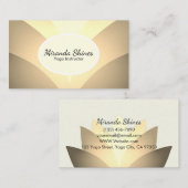 ゴージャスな黄金の蓮の花 名刺 (正面/裏面)