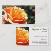 ゴージャスな黄金色のバラの花プロフェッショナル 名刺 (正面/裏面)