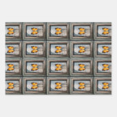 ゴージャスな黒い縁どチャラックス蝶 ラッピングペーパーシート (正面3)