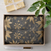 ゴージャスな黒い金ゴールド雪のクリスマス 薄葉紙 (ギフト)