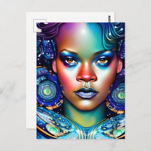 ゴージャスな黒人女性 ポストカード (正面/裏面)