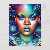 ゴージャスな黒人女性 ポストカード (正面)