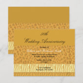 ゴージャスな50周年結婚記念日招待状 招待状 (正面/裏面)